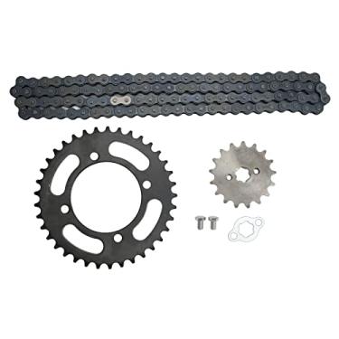 Imagem de Kit universal de roda dentada de corrente 420 420 corrente 155 mm 37T dianteiro 420 17T roda dentada traseira universal para mini bicicletas de sujeira a ATV Go Kart