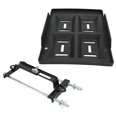 Imagem de Bandeja de retenção de bateria Suporte de bateria de carro para serviços pesados Suporte de bateria de barco de carro Bandeja de retenção com suporte ajustável universal para 27 30 31 baterias