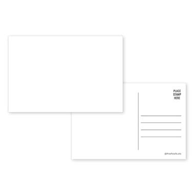 Imagem de 50 cartões postais brancos em branco liso na parte traseira pacote a granel 10 x 15 cm cartão não revestido - USPS M£¬marcador permanente amigável feito nos EUA