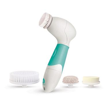 Imagem de Pursonic Pursonic Advanced Facial and Body Cleansing Brush para remover maquiagem e esfoliar a pele morta - inclui 4 cabeças de escova multifuncionais: facial, corporal, pedra-pomes e esponja (aqua), 1 contagem