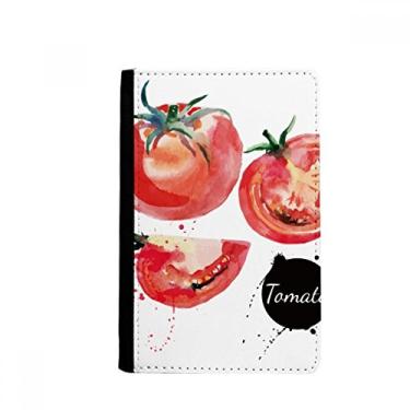 Imagem de Porta-passaporte aquarela sabor vegetal tomate saudável notecase burse capa carteira porta-cartão, Multicolor