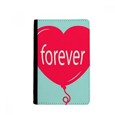 Imagem de Porta-passaporte Forever Red Green Heart Dia dos Namorados Notecase Burse carteira capa porta-cartão, Multicolor