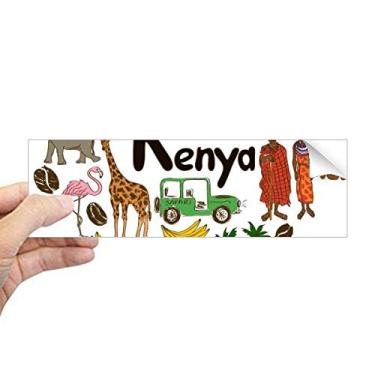 Imagem de Kenya Love Heart Landscap Bandeira Nacional Retângulo Para-Choque Adesivo Notebook Janela Decalque