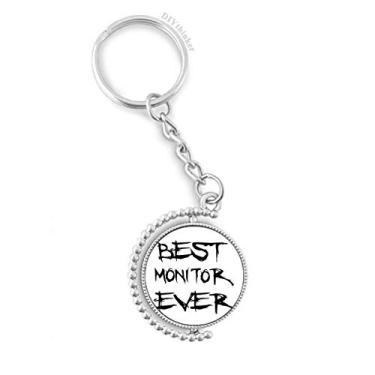 Imagem de Melhor monitor de todos os tempos temporada de graduação chaveiro giratório anel acessórios disco clipe de corrente, Multicor