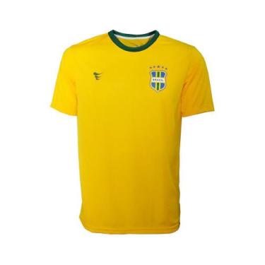 Imagem de Camisa Brasil Super Bola Fan Infantil S/Numero Amarelo