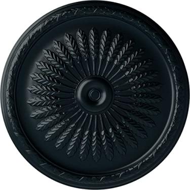 Imagem de Ekena Millwork CM36JUACS 36" OD x 1 1/2" P Juniper Medalhão de teto serve em toldos de até 7", cobre antigo, 36"OD x 1 1/2"P (Fits Canopies up to 7"), Hand-Painted Night Shade