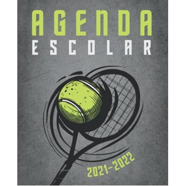 Imagem de Agenda Escolar 2021-2022 Tenis: Agenda 2021 2022 semana vista | Planificador semanal para niñas y niños | material escolar Ideal para Estudiantes de Primario colegio secundaria | Portada pelota