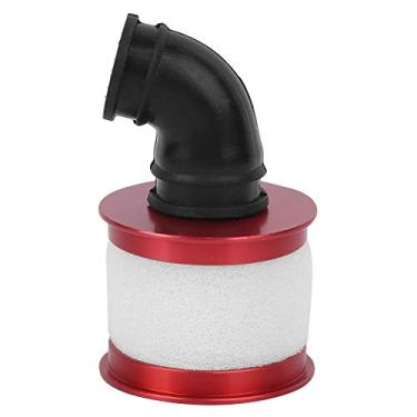 Imagem de Junluck Peças universais de limpador de filtro de ar 1/10 adequadas para carros de controle remoto de motor a óleo HSP 94188 94122, uso durável e de longo prazo (vermelho)