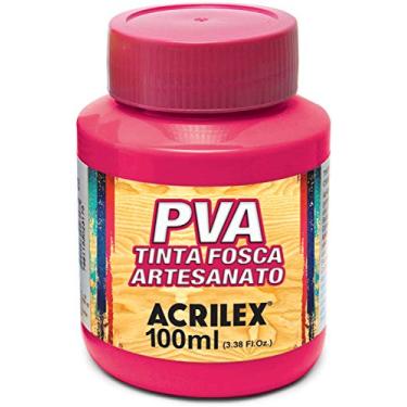 Imagem de Acrilex Craft Tinta PVA, Rosa Escuro, 6 x 100ml
