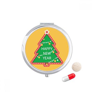 Imagem de Porta-comprimidos, porta-comprimidos, caixa de armazenamento de remédios com desenho de árvore de Natal