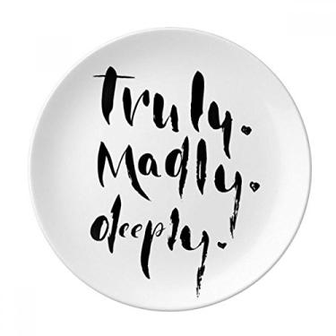 Imagem de Prato decorativo de porcelana com citação realmente louca, louça, louça, louça de jantar