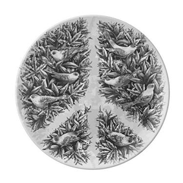 Imagem de Símbolo da paz anti-guerra Placa decorativa de porcelana Salver Prato de jantar