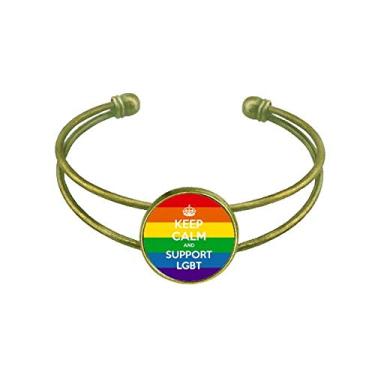 Imagem de Bracelete LGBT com bandeira bissexual, arco-íris, transgênero, retrô, com punho aberto