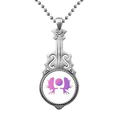 Imagem de OFFbb-USA Symmetrical Parts Pingente de chifre de alce Joia Música Torque de guitarra