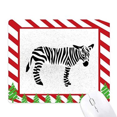 Imagem de Mouse pad natural silhueta de animal preto Pinto tapete de borracha para bengala doce tapete de Natal