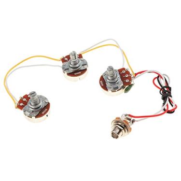 Imagem de lahomia Kit de fiação de circuito Jazz Bass, controle de volume A250K B250K Pots+Soquete
