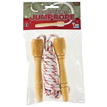 Imagem de Craft County Cabos de corda de pular macios ajustáveis de madeira para crianças, estudantes, ótimos para exercícios, atividades de aniversário, pular, exercícios,