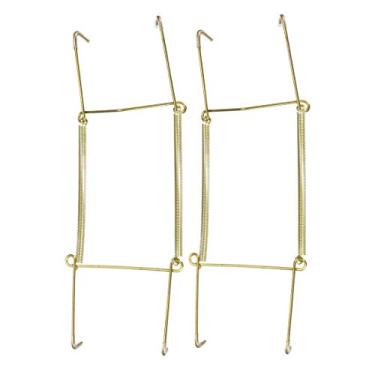 Imagem de Gancho de placa Uxcell, 10 polegadas, tipo U, folheado a zinco, ganchos decorativos de parede invisíveis com protetores de ponta, 2 peças