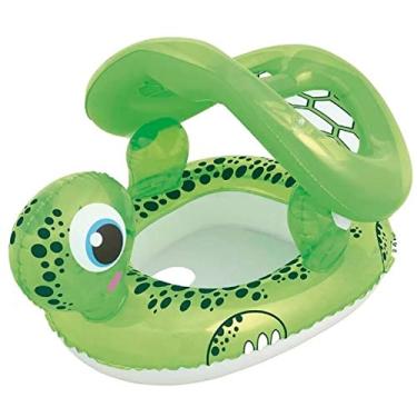 Imagem de BOIA INFANTIL BEBE COM COBERTURA GUARDA SOL TARTARUGA COM KIT REPARO