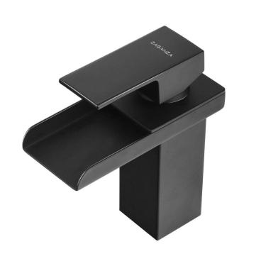 Imagem de Torneira Banheiro Monocomando Lavatório Cascata Preto Za-802