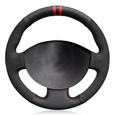 Imagem de QUNINE Car Steering Wheel Cover  Genuine Leather Suede, For Renault Megane 2 2003-2008 Kangoo 2008-2012 Scenic 2 2003-2010
