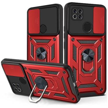 Imagem de Estojo para Xiaomi 9C Capa para Redmi 9 C NFC Protetor de Choque Armadura Lente da Câmera Anel Protetor Titular Capa Magnética para Telefone, vermelho, para 9C