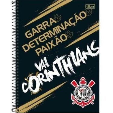 Imagem de Caderno Inteligente Corinthians Fiel Timão Ci Preto Tamanho Grande De