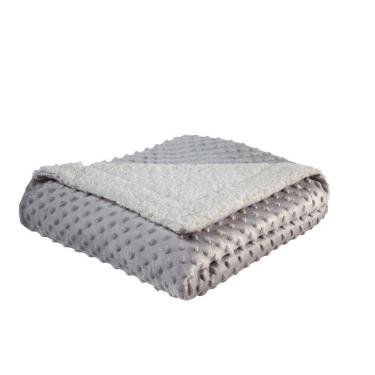 Imagem de Cobertor Plush Com Dots Sherpa Cinza Para Bebê