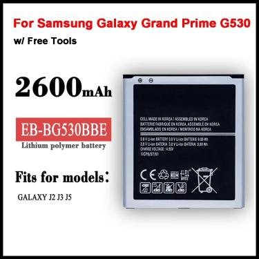 Imagem de Bateria para Samsung Galaxy Grand Prime  EB-BG530BBE  EB-BG530BBE  J2  J3  J5  G530  G530F  G5308W