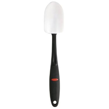 Imagem de OXO Espátula de silicone para utensílios de cozinha, 5,5 x 30,5 x 1,2 cm, branco/preto