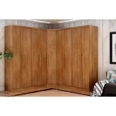 Imagem de Quarto Modulado Rizon 3 Peças (2 Guarda Roupas + 1 Closet) QC210 Freijo Cumaru