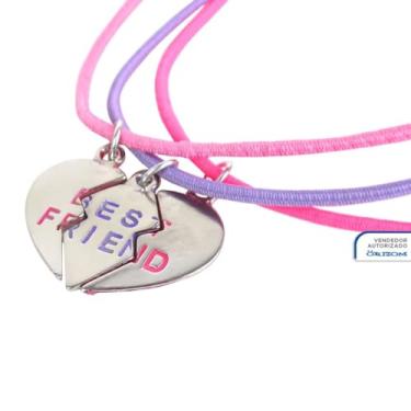 Imagem de Generic Kit 3 Colares Amizade Best Friends + Pingente Coração - Unissex, Para Mulheres Amigas, Conjunto de Colares