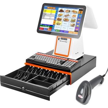 Imagem de Caixa registradora inteligente Caixa registradora multifuncional Computador Supermercado Meiye Joalheria Loja de roupas Caixa registradora de tela dupla A máquina multifuncional é adequada p