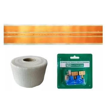 Imagem de Kit Fita eletrica 20a 3 Pistas 7 metros + Conector eletrofita