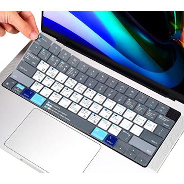 Imagem de Capa de teclado de atalho para MacBook Pro 14 16 M4/M3/M2/M1 A3112 A3185 A3401 A3186 A3403 A2918, 2025 M4 M3 M2 MacBook Air 15 A322 41 A3 Película protetora 114 A2941/Air 13 A3240 A3113 A2681
