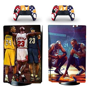 Imagem de JOCHUI Console Decal Skin Basketball Legends Vinyl Sticker Compatible with PS5 Disk Standard Console Controllers Wrap Skins Basketball Goat