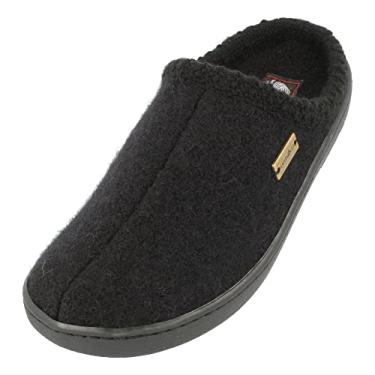 Imagem de HAFLINGER Chinelos Pantufa Unissex AT de Lã Sola Rígida, Preto, 48 EU