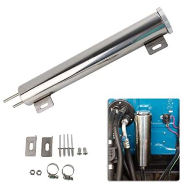 Imagem de BAGARAATAN Tanque universal de transbordamento de radiador de 5 cm x 33 cm, tanque de transbordamento de arrefecimento de aço inoxidável 590 ml