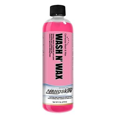 Imagem de Nanoskin Lavagem e cera WASH N' WAX com carnaúba 473 ml - Lavagem de carro e cera de carro limpa e brilha em um passo | Funciona com canhão de espuma, pistola de espuma, lavagens de balde, lavadora de