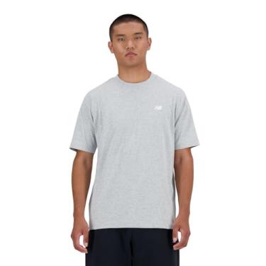 Imagem de New Balance Camiseta masculina Sport Essentials de algodão, Cinza atlético, XXG
