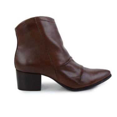 Imagem de Bota Mezzo Punto Cano Baixo Couro Feminina-Feminino