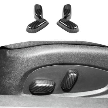 Imagem de RT-TCZ para Chevrolet Camaro Acessórios Ajuste de Assento Interruptor de Botão Acabamento Capa ABS Decoração de acabamento para Chevrolet Camaro 2017 2018 2019 2020 Fibra de carbono Fibra de carbono