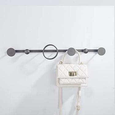 Imagem de Conjunto de acessórios de banheiro Toalheiro cinza de cobre completo, rack de armazenamento de banheiro, kit de acessórios de banheiro (6 ganchos)