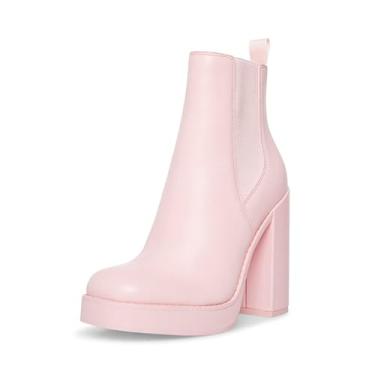 Imagem de Steve Madden Botas Chelsea Femininas, Couro rosa, 8.5