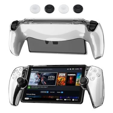 Imagem de HYPERCASE Upgraded - Clear Case of PlayStation Portal Remote Player, All-Round 3 in 1 Split Hard Shell Cover for PS5 Portal Controller, Anti-Scratch Accessories Kit for PS Portal with 4 Thump Caps