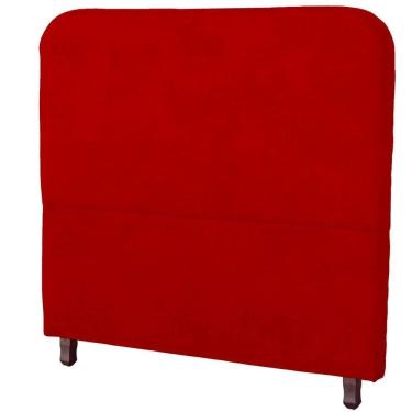 Imagem de Cabeceira Casal King Size Estofada Para Cama Box Lizza Veludo Cor Vermelho