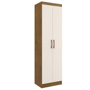 Imagem de Sapateira Multiuso 2 Portas 4 Prateleiras Nogueira Off White Ibiza Branco Doripel