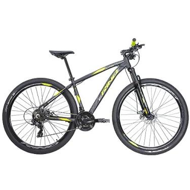 Imagem de Bicicleta Aro 29 Rino Escape 21v – Alumínio, Shimano Mega Ranger 2.1 (Preto/Dourado, 19)