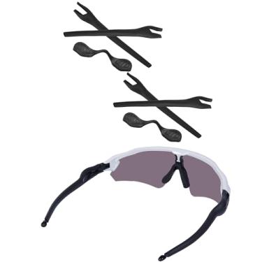 Imagem de Bowyer 2 pares de kits de borracha de substituição compatíveis com óculos de sol Oakley Radar EV Pitch OO9211 / Path OO9208 / Path Asian Fit OO9275 - Preto