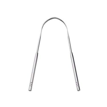 Imagem de Raspador de língua, 2 pacotes em formatos diferentes, reduz o mau hálito, limpador de língua de aço inoxidável, raspador de língua de metal, hálito mais fresco